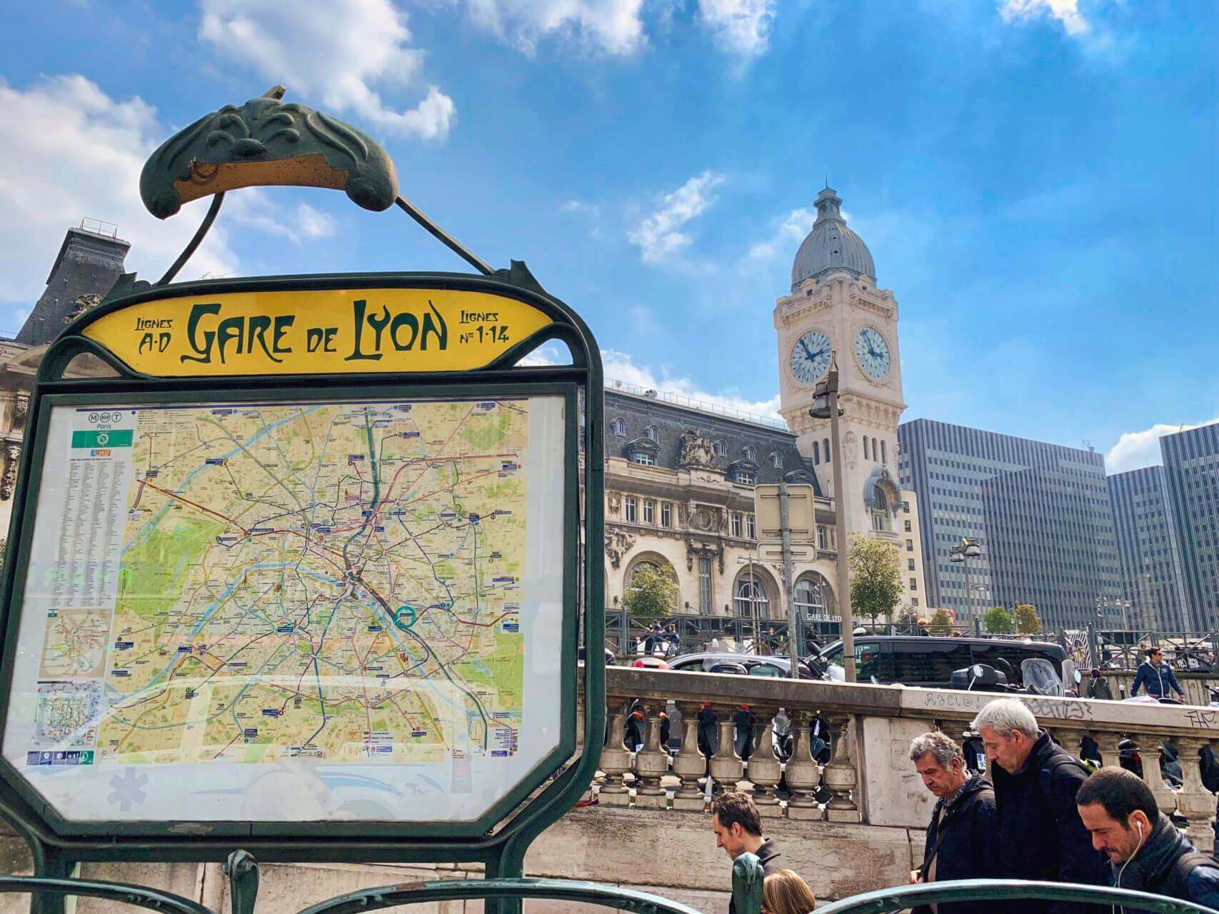 gare de lyon metro station in paris france