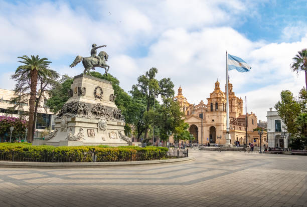 San Martin Square and Cordoba Cathedral - Cordoba, Argentina